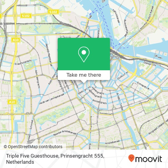 Triple Five Guesthouse, Prinsengracht 555 map