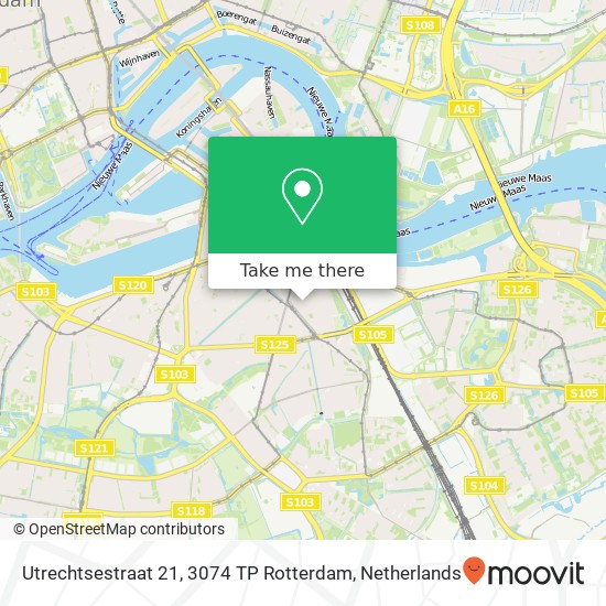 Utrechtsestraat 21, 3074 TP Rotterdam Karte