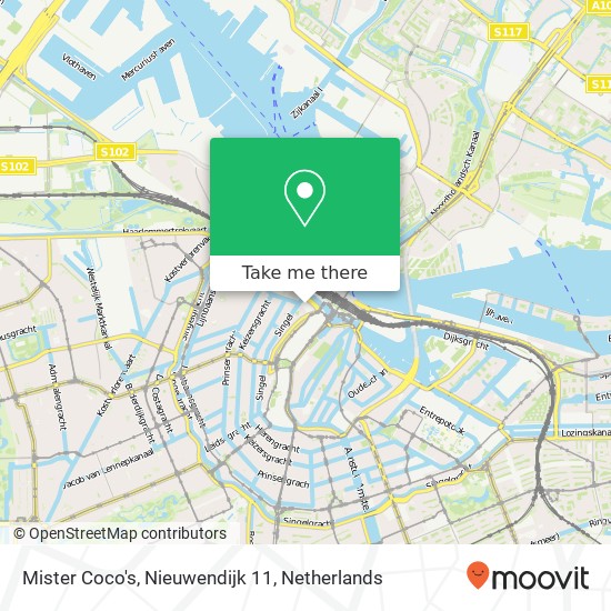 Mister Coco's, Nieuwendijk 11 map