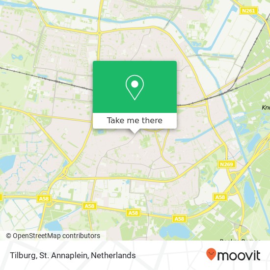 Tilburg, St. Annaplein Karte