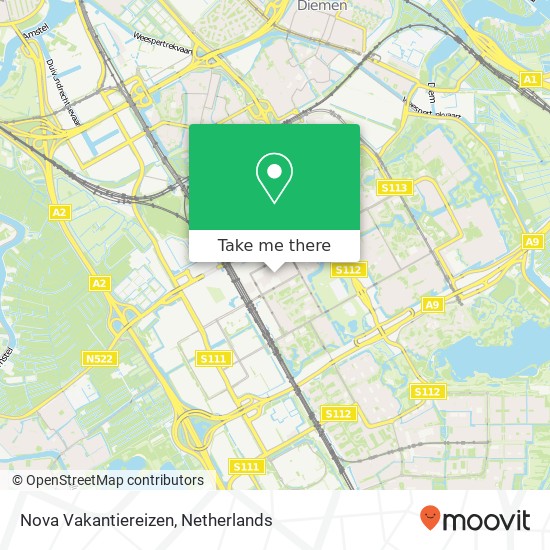 Nova Vakantiereizen map