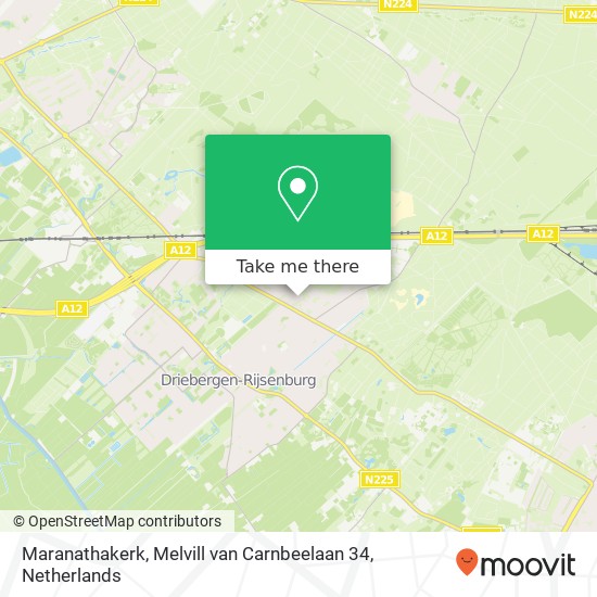 Maranathakerk, Melvill van Carnbeelaan 34 map