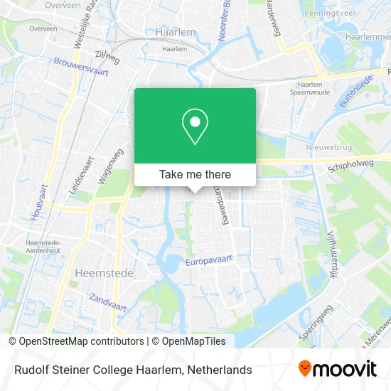 Rudolf Steiner College Haarlem map