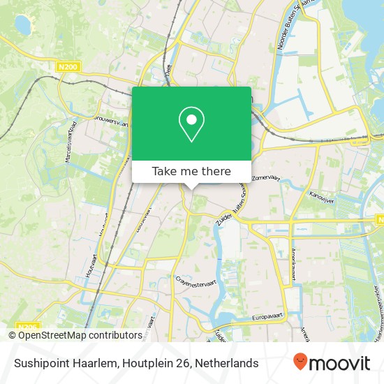 Sushipoint Haarlem, Houtplein 26 map