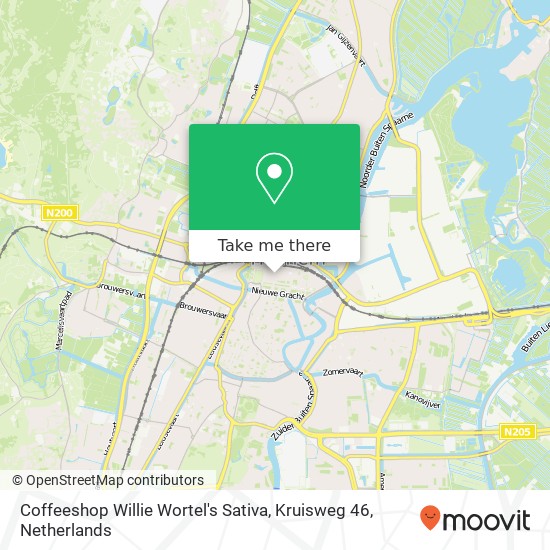 Coffeeshop Willie Wortel's Sativa, Kruisweg 46 map