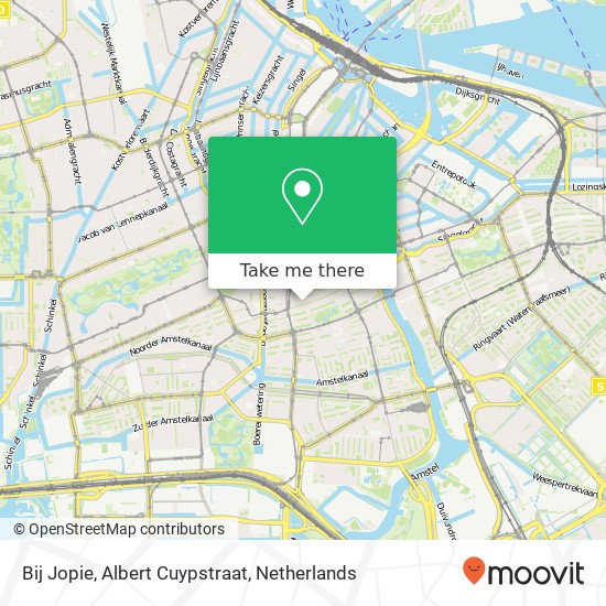 Bij Jopie, Albert Cuypstraat map