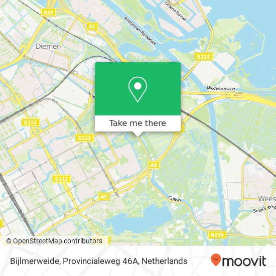 Bijlmerweide, Provincialeweg 46A map