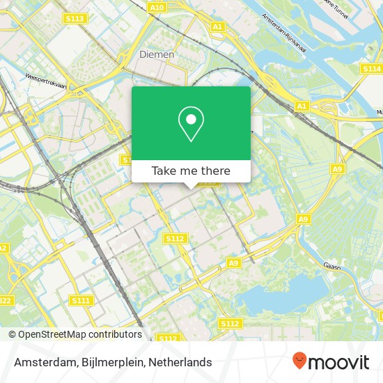 Amsterdam, Bijlmerplein Karte