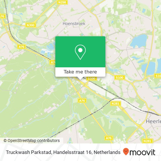 Truckwash Parkstad, Handelsstraat 16 map