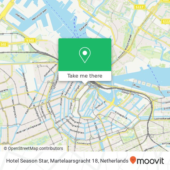 Hotel Season Star, Martelaarsgracht 18 map