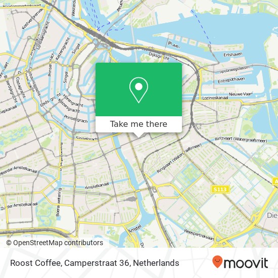 Roost Coffee, Camperstraat 36 Karte