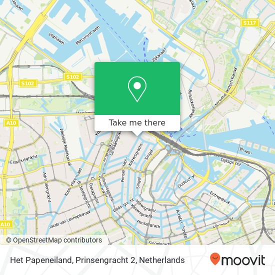 Het Papeneiland, Prinsengracht 2 map