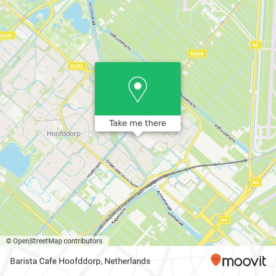 Barista Cafe Hoofddorp, Burgemeester van Stamplein 216 map