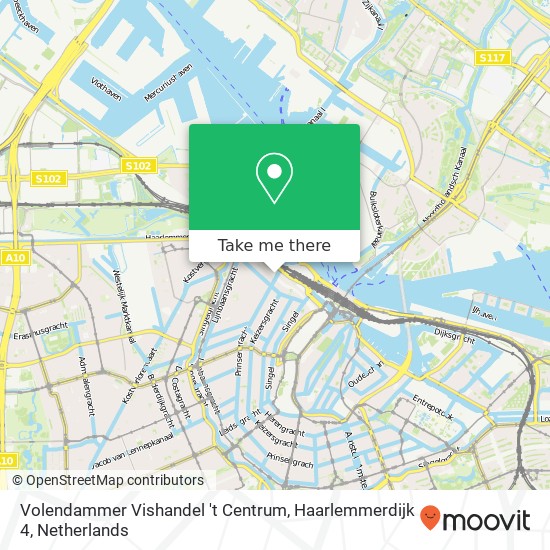 Volendammer Vishandel 't Centrum, Haarlemmerdijk 4 map