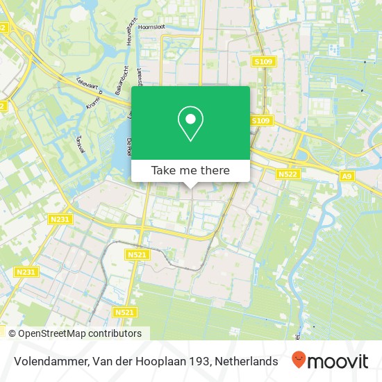 Volendammer, Van der Hooplaan 193 Karte
