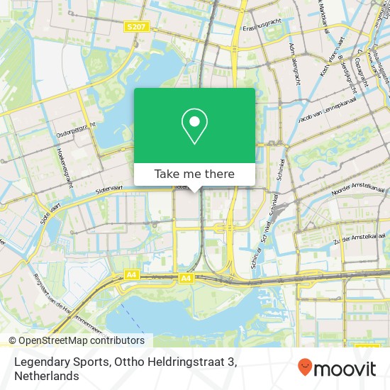 Legendary Sports, Ottho Heldringstraat 3 map