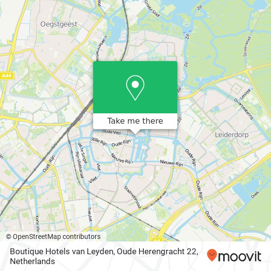 Boutique Hotels van Leyden, Oude Herengracht 22 map