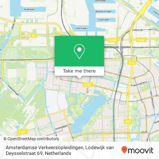 Amsterdamse Verkeersopleidingen, Lodewijk van Deysselstraat 69 map