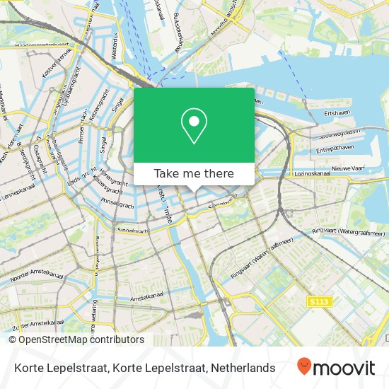 Korte Lepelstraat, Korte Lepelstraat map