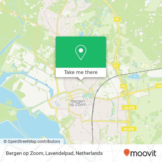 Bergen op Zoom, Lavendelpad Karte