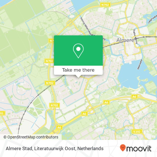 Almere Stad, Literatuurwijk Oost map
