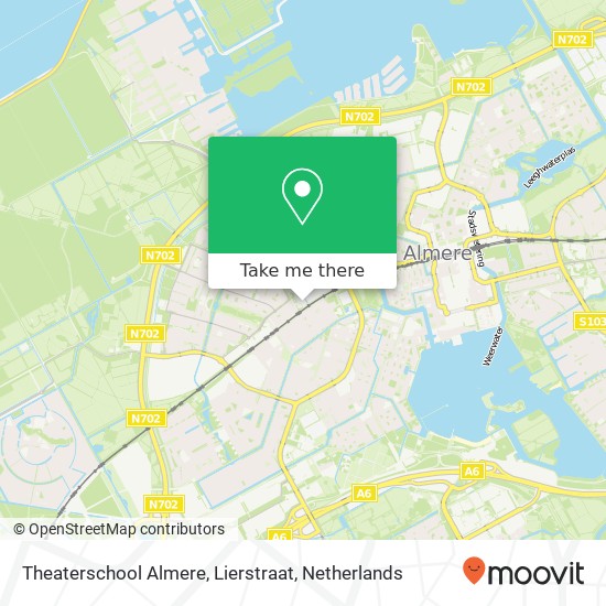 Theaterschool Almere, Lierstraat Karte