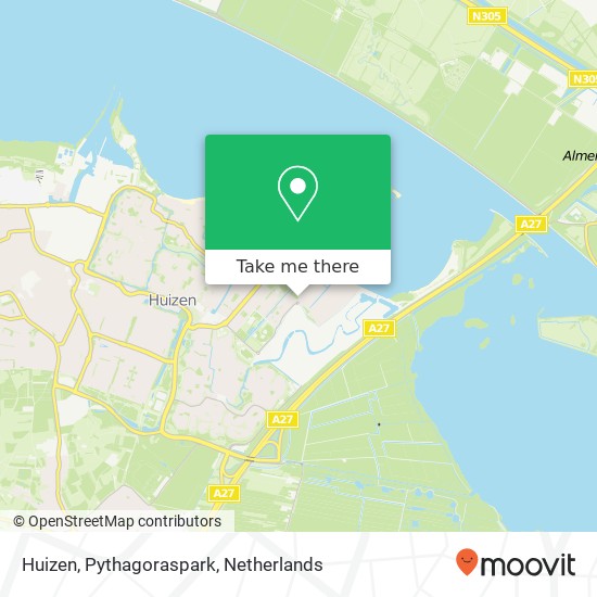 Huizen, Pythagoraspark map