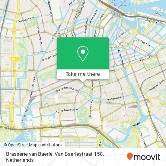 Brasserie van Baerle, Van Baerlestraat 158 map