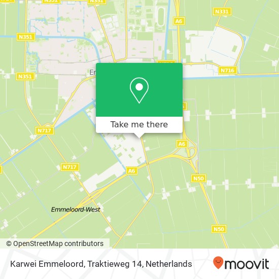 Karwei Emmeloord, Traktieweg 14 Karte