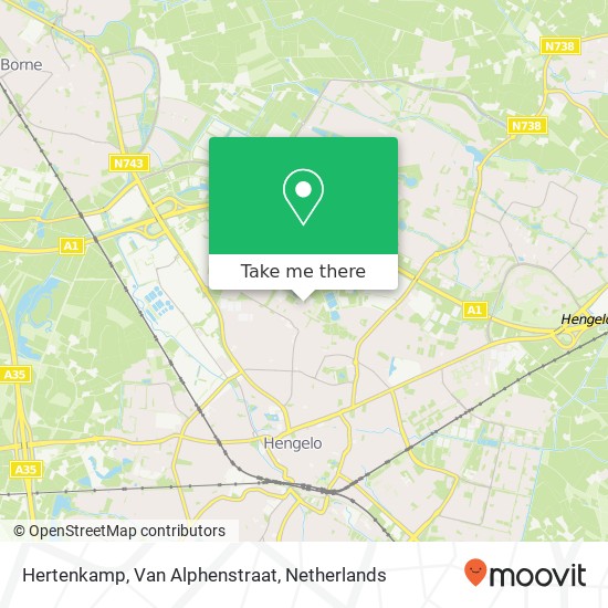 Hertenkamp, Van Alphenstraat Karte