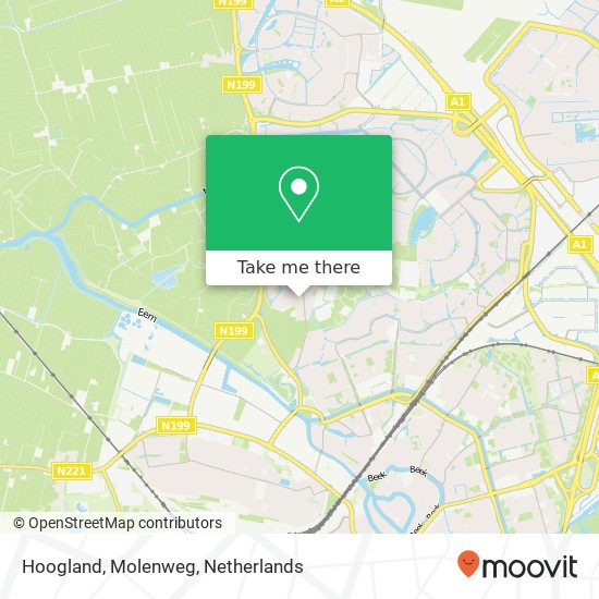 Hoogland, Molenweg map