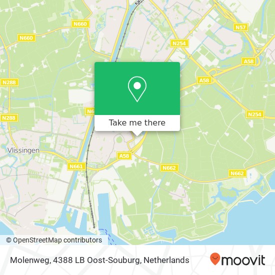 Molenweg, 4388 LB Oost-Souburg Karte