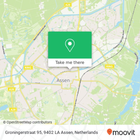 Groningerstraat 95, 9402 LA Assen map