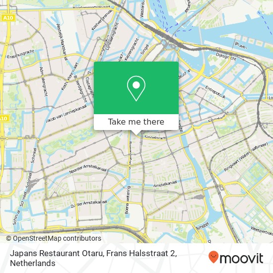 Japans Restaurant Otaru, Frans Halsstraat 2 Karte