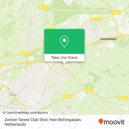 Zeister Tennis Club Shot, Hein Bottingalaan map