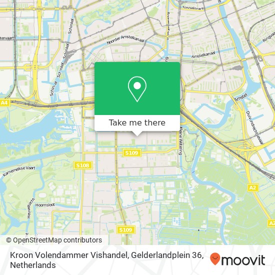 Kroon Volendammer Vishandel, Gelderlandplein 36 map