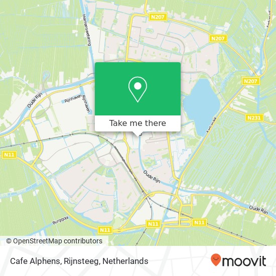 Cafe Alphens, Rijnsteeg map