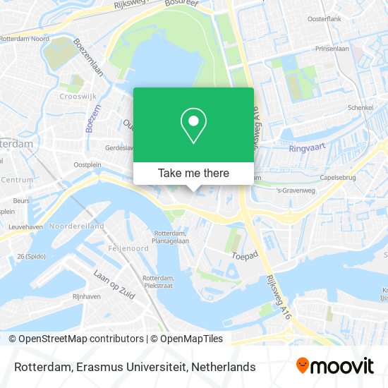 Rotterdam, Erasmus Universiteit map