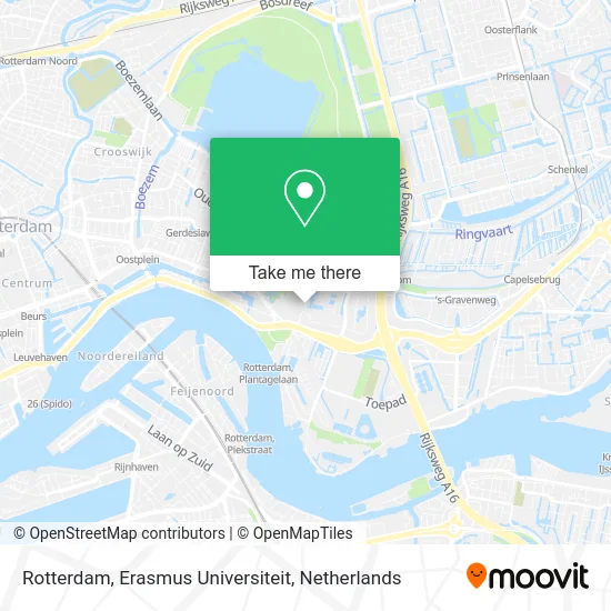 Rotterdam, Erasmus Universiteit map