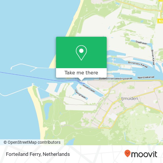 Forteiland Ferry map