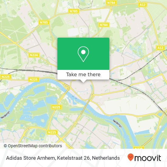 Adidas Store Arnhem, Ketelstraat 26 map