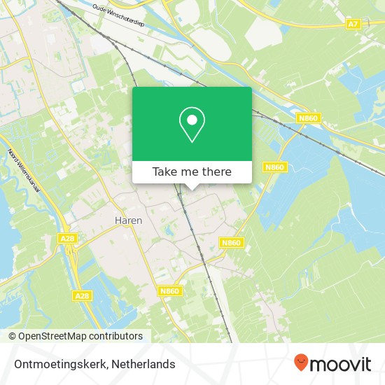 Ontmoetingskerk, Sterremuurweg 4 map