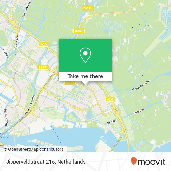 Jisperveldstraat 216, 1024 AL Amsterdam map