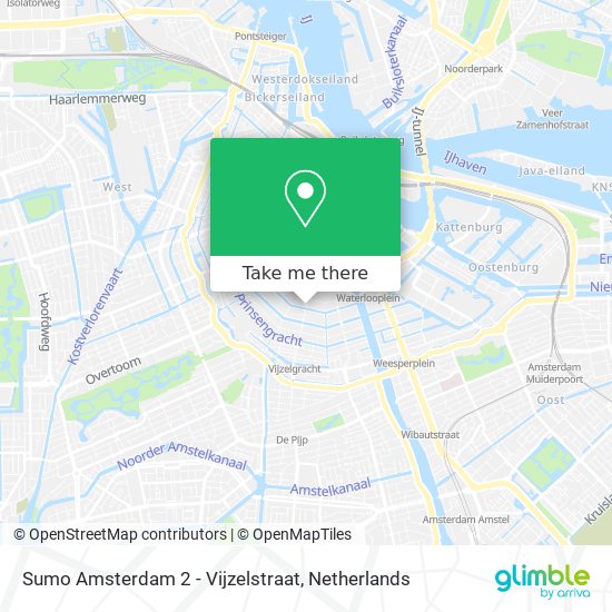 Sumo Amsterdam 2 - Vijzelstraat map