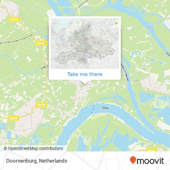 Doornenburg Karte
