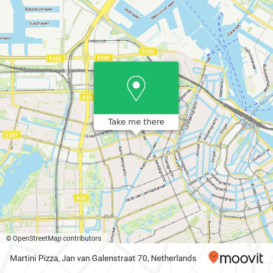 Martini Pizza, Jan van Galenstraat 70 map