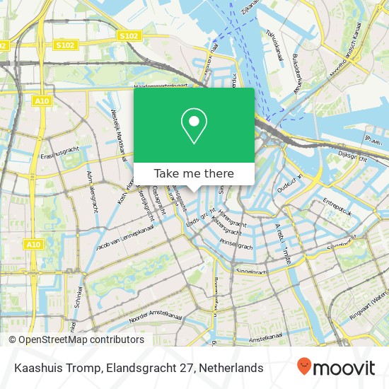 Kaashuis Tromp, Elandsgracht 27 Karte