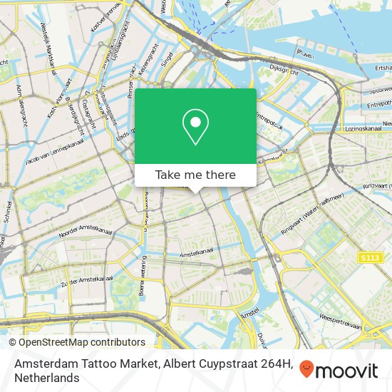 Amsterdam Tattoo Market, Albert Cuypstraat 264H map