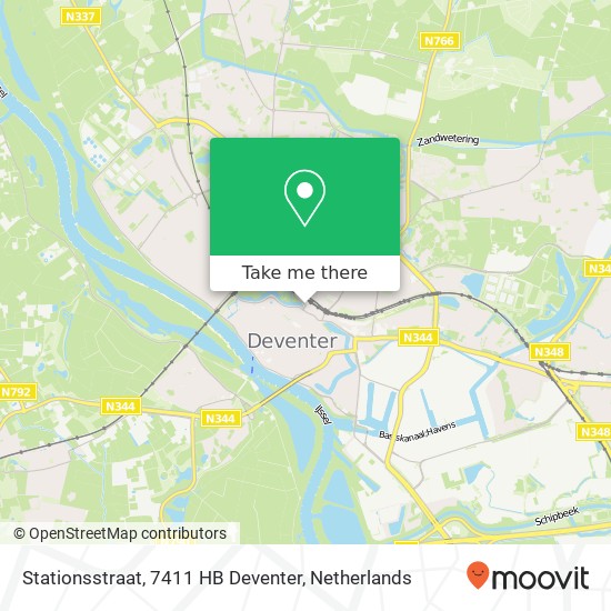 Stationsstraat, 7411 HB Deventer map