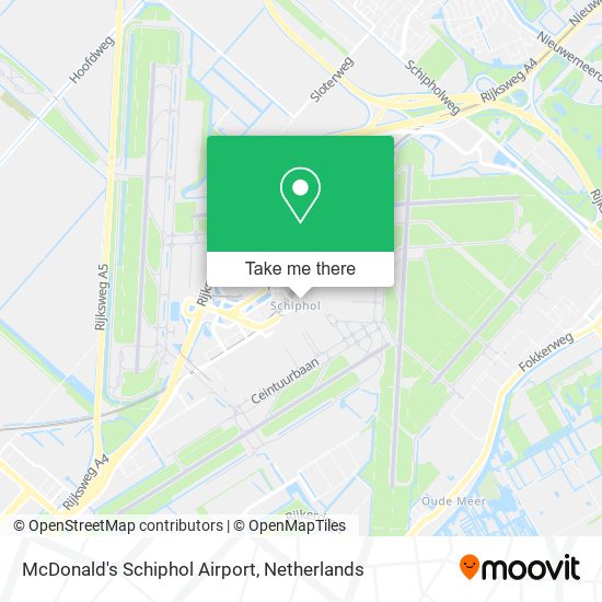 McDonald's Schiphol Airport map